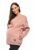 MijaCulture - 3 in 1 oversize maternity and nursing sweatshirt Miley M020 Dirty pink